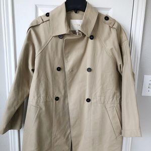 Maje short trench in cotton canvas